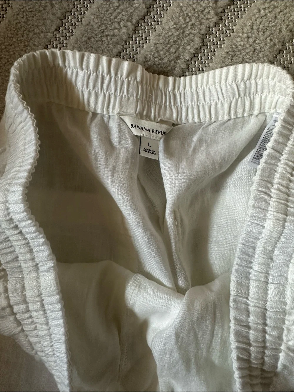 Banana Republic White Linen Pants